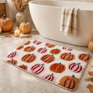 Halloween Pumpkin Bathroom Rug