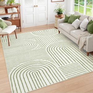 Abstract Pattern Washable Area Rug