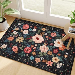 Floral Washable Entrance Door Mat