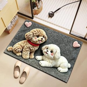 Cartoon Print Diatom Mud Bathroom Mat